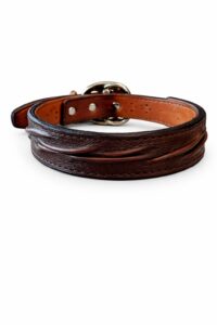 Exklusives Lederhalsband aus hochwertigem Rindsleder