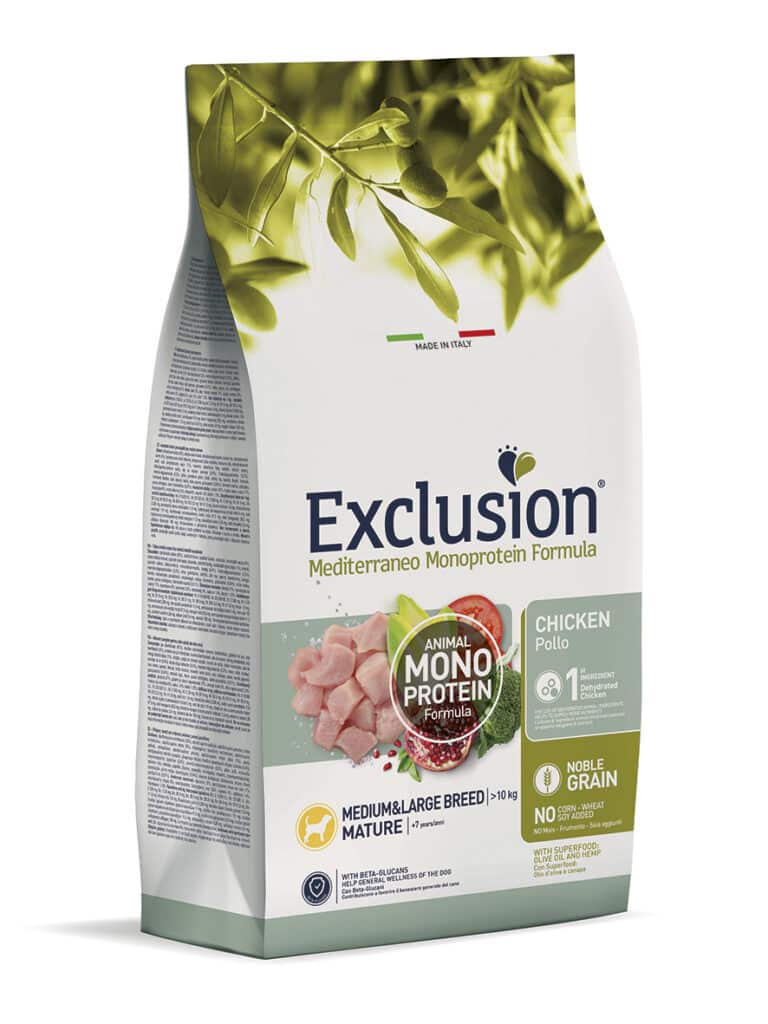 Exclusion Mediterraneo Noble Grain Senior Huhn medium & large 12Kg