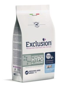 Exclusion Hydrolyzed Fisch Hypoallergenic Allergiefutter medium/large 12Kg