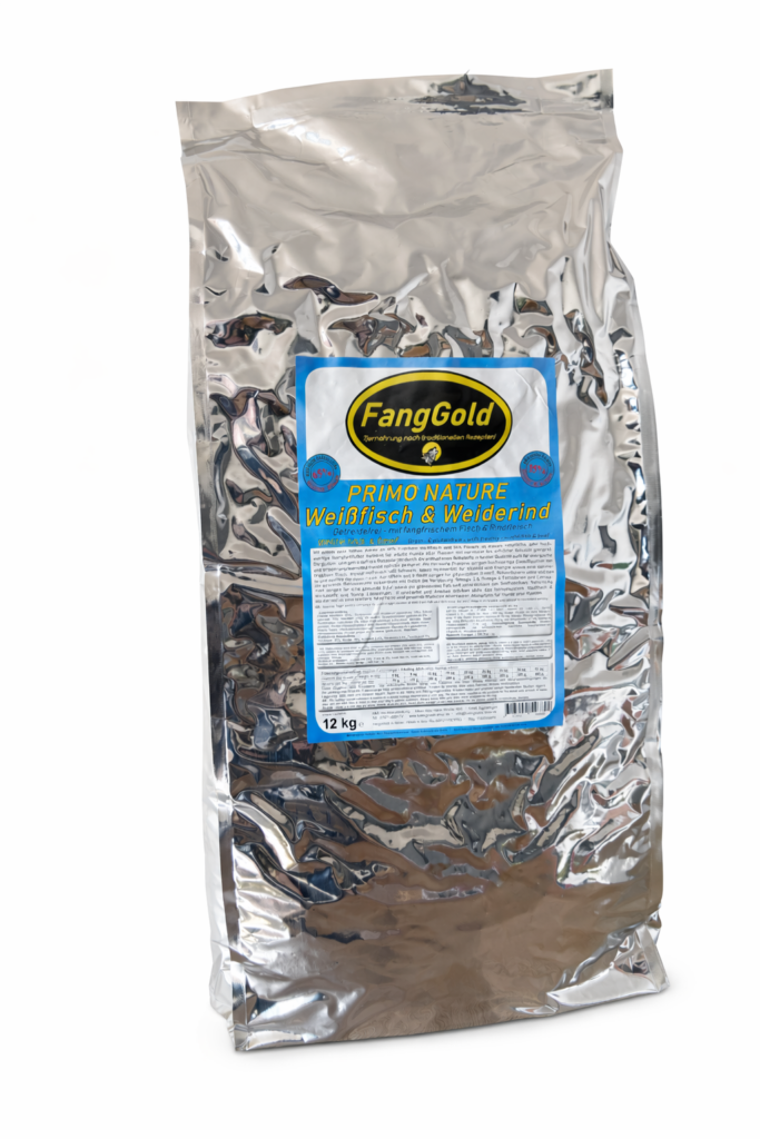 FangGold Primo Nature Trockenfutter für Hunde Weißfisch & Weiderind 12Kg