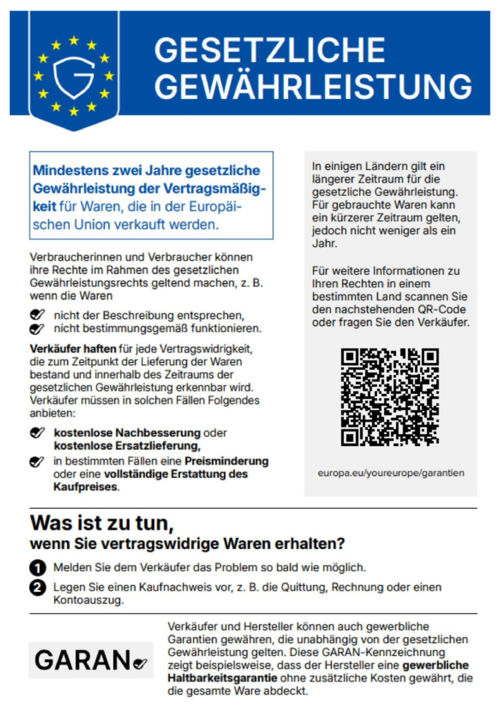 Gesetzliche Gewährleistung